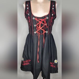 Edelweiss Creek Short Black Dirndl Dress US Size 8